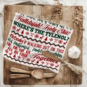 Griswold Humor Candy Cane Christmas Themed Kitchen Decor – Peppermint Towel