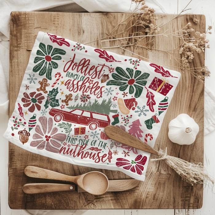 Candy Cane Christmas Themed Kitchen Decor – Peppermint Towel