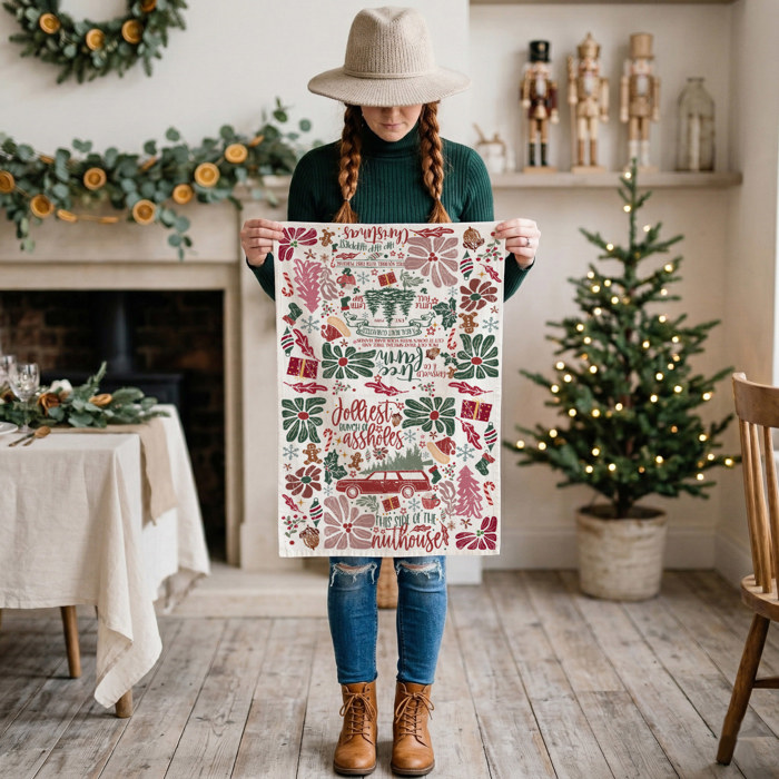 Candy Cane Christmas Themed Kitchen Decor – Peppermint Towel