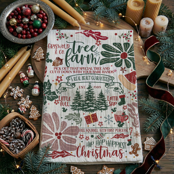 Candy Cane Christmas Themed Kitchen Decor – Peppermint Towel
