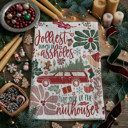 Griswold Boho Candy Cane Christmas Themed Kitchen Decor – Peppermint Towel