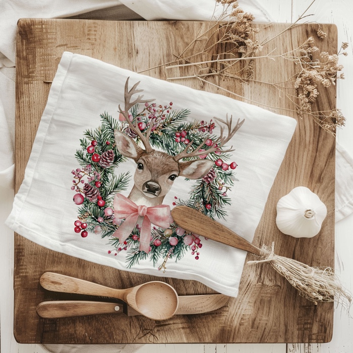 Candy Cane Christmas Themed Kitchen Decor – Peppermint Towel