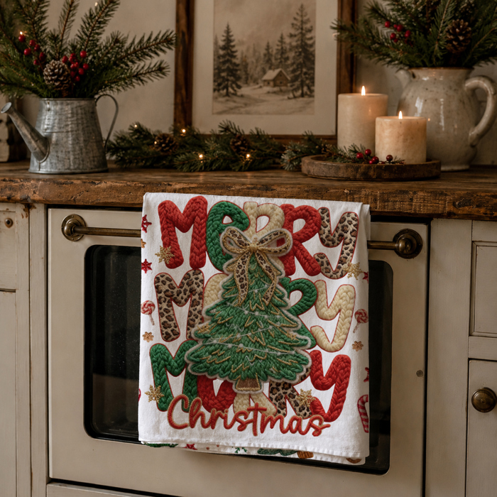 Candy Cane Christmas Themed Kitchen Decor – Peppermint Towel