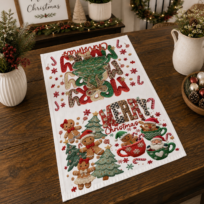 Candy Cane Christmas Themed Kitchen Decor – Peppermint Towel