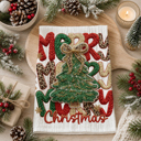 Crochet Merry Candy Cane Christmas Themed Kitchen Decor – Peppermint Towel