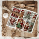 Crochet Christmas Candy Cane Christmas Themed Kitchen Decor – Peppermint Towel