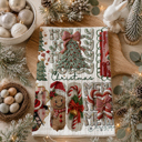 Crochet Christmas Candy Cane Christmas Themed Kitchen Decor – Peppermint Towel