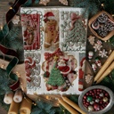 Crochet Christmas Candy Cane Christmas Themed Kitchen Decor – Peppermint Towel