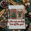 Crochet Wonder Candy Cane Christmas Themed Kitchen Decor – Peppermint Towel