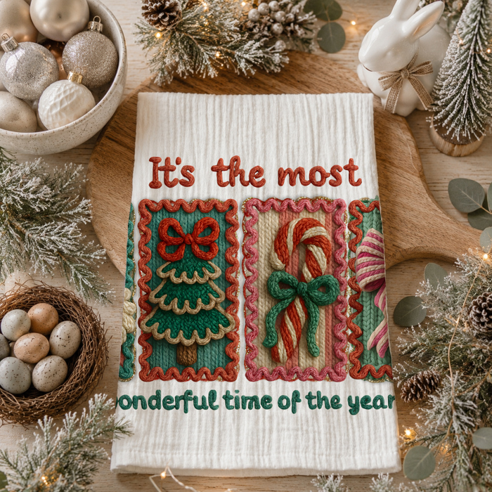 Candy Cane Christmas Themed Kitchen Decor – Peppermint Towel