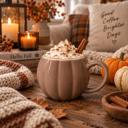 Brown Pumpkin Shaped Coffee Mugs, Ceramic Fall and Halloween Drinkware USA made, Cute Fall Gift Ideas