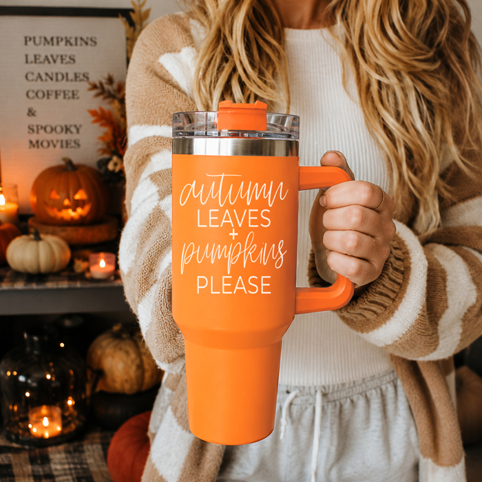 Retro Ghost 40oz Halloween Tumbler| Checkered Floral Spooky Season Cup