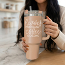 Leaves Falling Retro Ghost 40oz Halloween Tumbler| Checkered Floral Spooky Season Cup