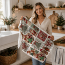 Crochet Christmas Candy Cane Christmas Themed Kitchen Decor – Peppermint Towel