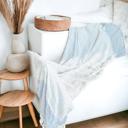  Turkish Cotton Towels Oversized, Large Decorative Throw Towels with Bamboo Tassels