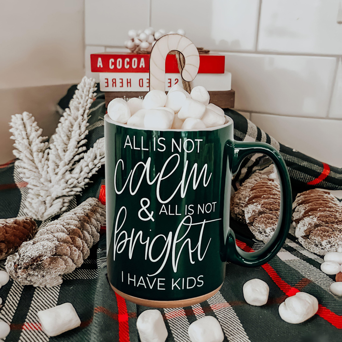 Funny Mom Christmas Gift 2pk Bundle - Holiday Humor Ceramic Coffee | Mugs Mama Needs a Silent Night Coffee Mug, Funny Christmas Gift