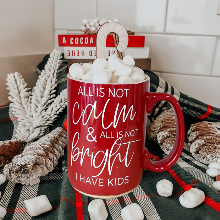 Funny Mom Christmas Gift 2pk Bundle - Holiday Humor Ceramic Coffee | Mugs Mama Needs a Silent Night Coffee Mug, Funny Christmas Gift