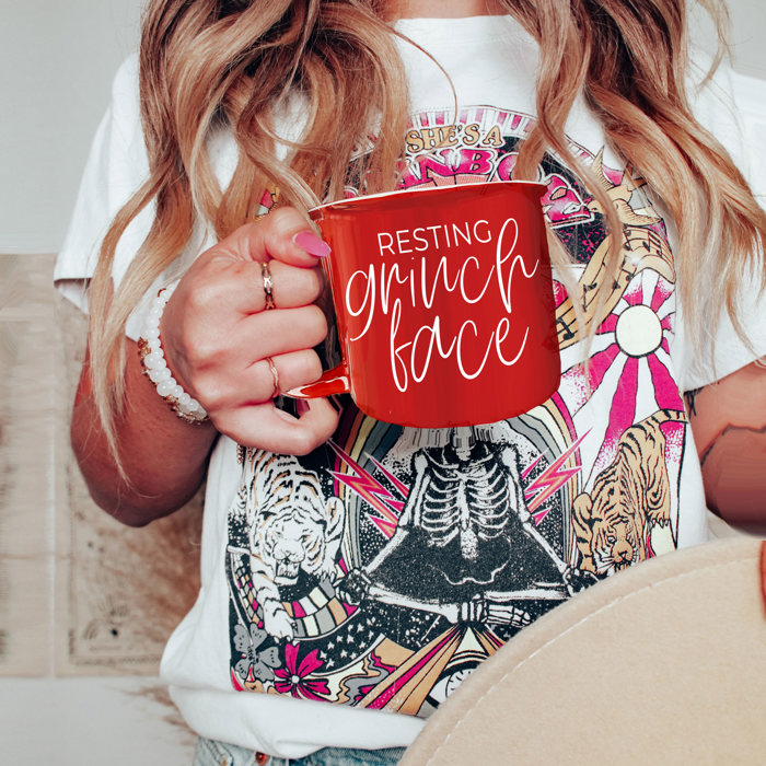 Ceramic Coffee Mugs 2pk | Funny Gift Ideas | Modern Farmhouse Drinkware | Funny Coffee Cups