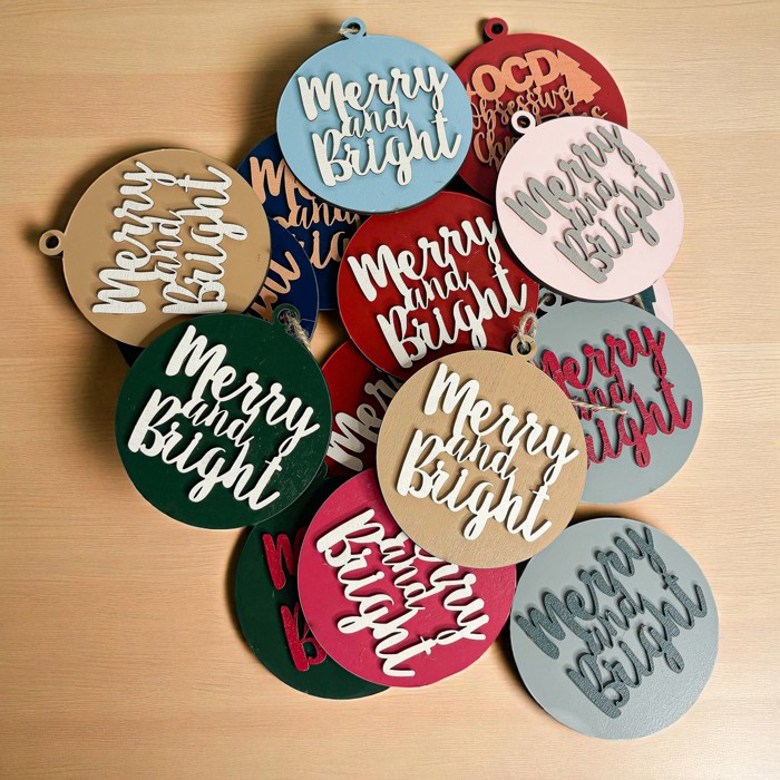 Funny Christmas Gifts for Cheap, Deck the Halls and Not Your Family, Holiday Humor, Funny Christmas Ornaments Handmade, Colorful Christmas Decorations