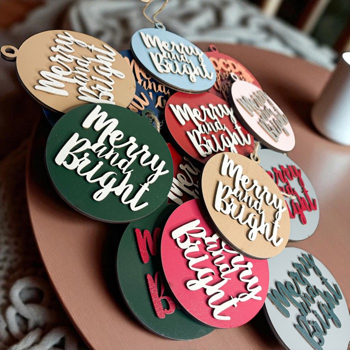 Funny Christmas Gifts for Cheap, Deck the Halls and Not Your Family, Holiday Humor, Funny Christmas Ornaments Handmade, Colorful Christmas Decorations