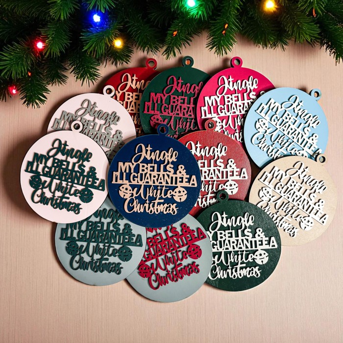 Funny Christmas Gifts for Cheap, Deck the Halls and Not Your Family, Holiday Humor, Funny Christmas Ornaments Handmade, Colorful Christmas Decorations