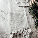 Azra Gray Turkish Cotton Towels Oversized, Large Decorative Throw Towels with Bamboo Tassels