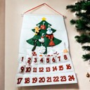  Christmas 2025 Advent Calendar, Handmade Hanging Christmas Countdown with Plush Fabric Ornament Options, Reusable Holiday Felt Advent 