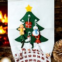 Christmas 2025 Advent Calendar, Handmade Hanging Christmas Countdown with Plush Fabric Ornament Options, Reusable Holiday Felt Advent 