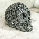  Halloween Home Decorations | Handmade Resin Skull Head Figurines | Rattan Fall Decor Style | Skeleton Face Home Accents | Gothic Farmhouse Home Decor & Gifts