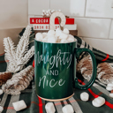 Naughty Nice-GREEN Funny Mom Christmas Gift 2pk Bundle - Holiday Humor Ceramic Coffee | Mugs Mama Needs a Silent Night Coffee Mug, Funny Christmas Gift