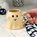  Ghost Shaped Mugs | Cute Halloween Coffee Cup | Spooky Season Kitchen | Fall Pastel Ceramic Ghost Gifts | Modern Halloween Decor Gift Ideas