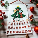 10 Ornaments Christmas 2025 Advent Calendar, Handmade Hanging Christmas Countdown with Plush Fabric Ornament Options, Reusable Holiday Felt Advent 