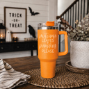 Autumn leaves (brown) Baseball Mom Tumblers | Funny Mother's Day Gifts for Sport Moms | Funny Baseball Mom 40oz Travel Mugs | Insulated, No Spill