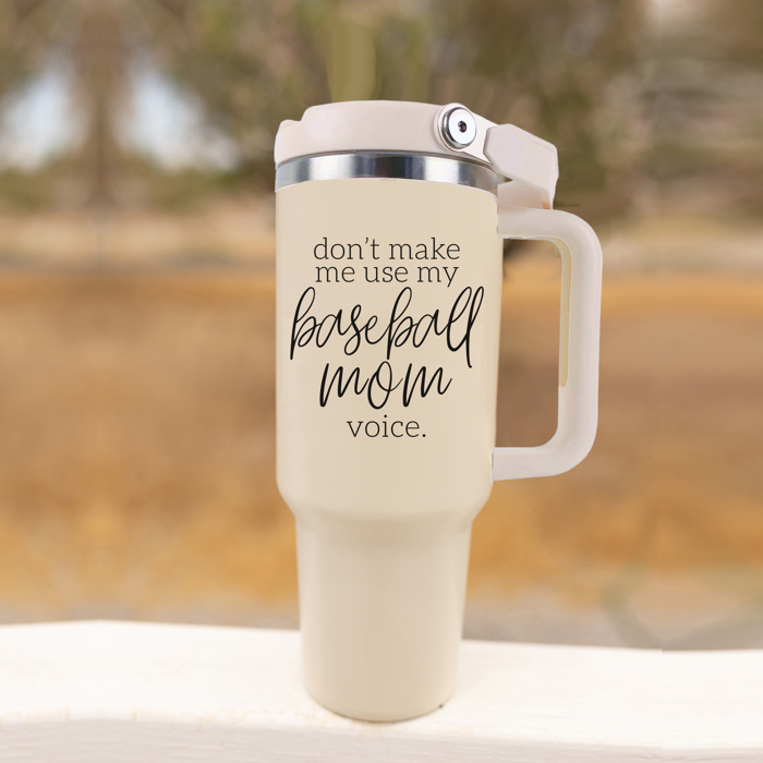 Baseball Mom Tumblers | Funny Mother's Day Gifts for Sport Moms | Funny Baseball Mom 40oz Travel Mugs | Insulated, No Spill