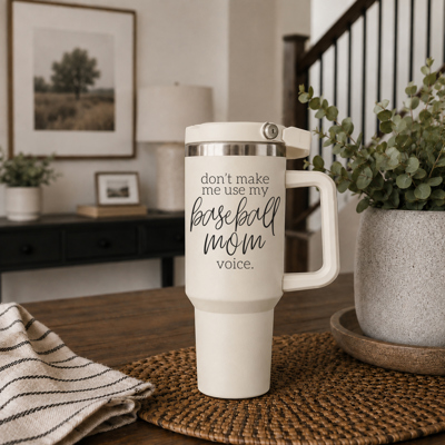 Baseball Mom Tumblers | Funny Mother's Day Gifts for Sport Moms | Funny Baseball Mom 40oz Travel Mugs | Insulated, No Spill