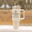 Be Happy Baseball Mom Tumblers | Funny Mother's Day Gifts for Sport Moms | Funny Baseball Mom 40oz Travel Mugs | Insulated, No Spill