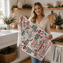 Griswold Boho Candy Cane Christmas Themed Kitchen Decor – Peppermint Towel