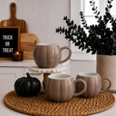  Pumpkin Shaped Coffee Mugs, Ceramic Fall and Halloween Drinkware USA made, Cute Fall Gift Ideas
