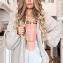 Bruh (pink) Baseball Mom Tumblers | Funny Mother's Day Gifts for Sport Moms | Funny Baseball Mom 40oz Travel Mugs | Insulated, No Spill