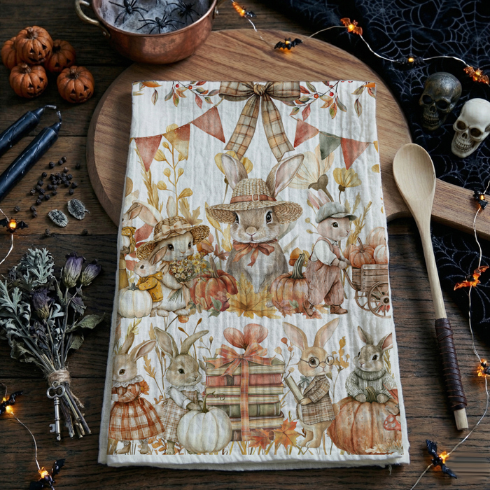 Spooky Season Halloween Kitchen Towel – Modern Stylish Halloween Decor + Gift IDeas