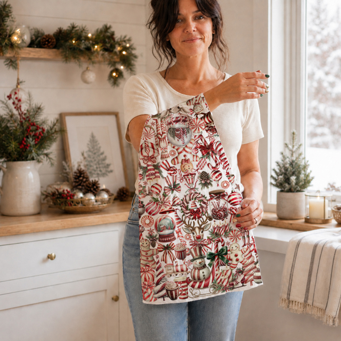 Candy Cane Christmas Themed Kitchen Decor – Peppermint Towel