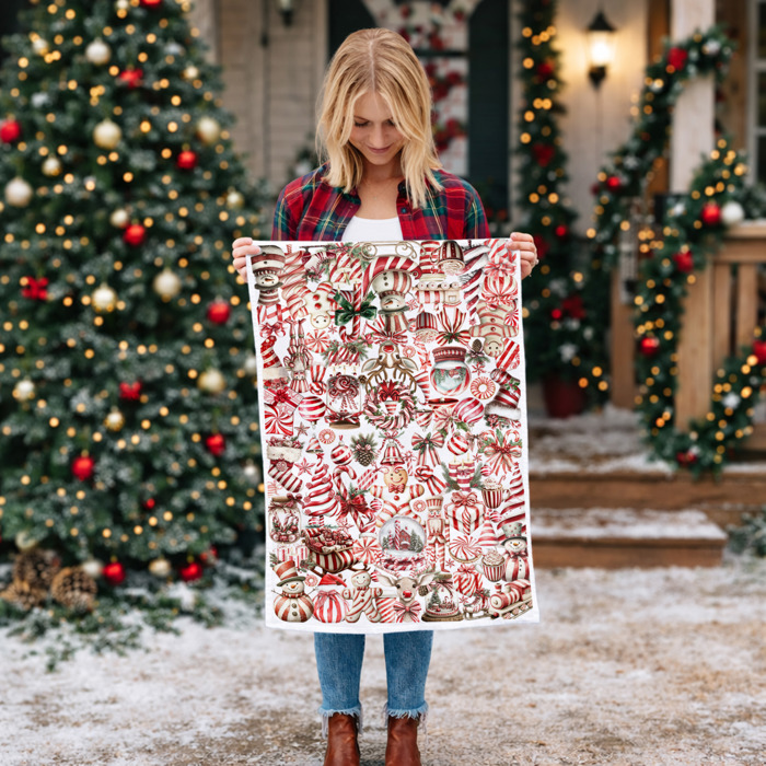 Fall Words Kitchen Towel, Autumn Kitchen Decoration Cotton | Cozy Autumn Farmhouse Kitchen Decor, Fall Definition Unique Tea Towel Gift Idea