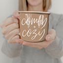  Fall Ceramic Coffee Mugs, Modern Farmhouse Autumn + Halloween Drinkware Bundle 2pk