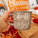  Fall Ceramic Coffee Mugs, Modern Farmhouse Autumn + Halloween Drinkware Bundle 2pk