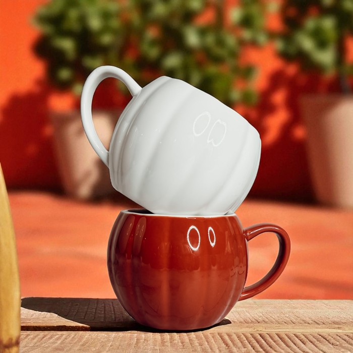 Pumpkin Shaped Coffee Mugs, Ceramic Fall and Halloween Drinkware USA made, Cute Fall Gift Ideas
