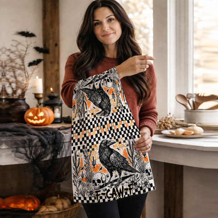 Spooky Season Halloween Kitchen Towel – Modern Stylish Halloween Decor + Gift IDeas