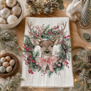 Deer Candy Cane Christmas Themed Kitchen Decor – Peppermint Towel