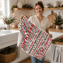Griswold Humor Candy Cane Christmas Themed Kitchen Decor – Peppermint Towel