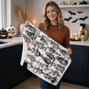  Spooky Season Halloween Kitchen Towel – Modern Stylish Halloween Decor + Gift IDeas