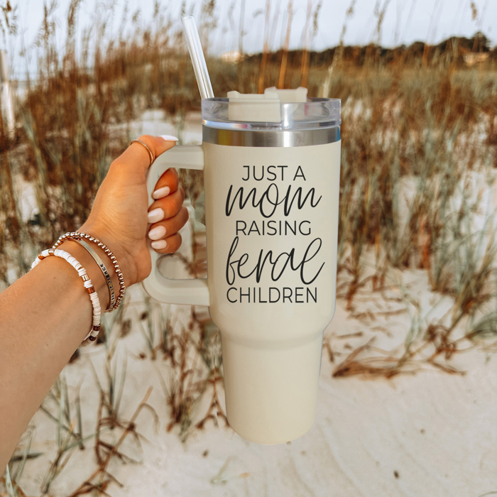 Baseball Mom Tumblers | Funny Mother's Day Gifts for Sport Moms | Funny Baseball Mom 40oz Travel Mugs | Insulated, No Spill